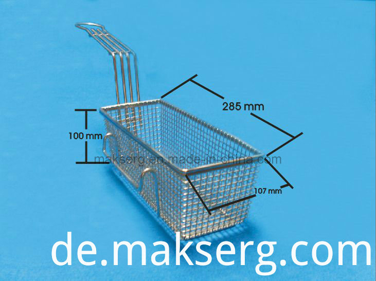 Stahl 201 304 Frittierkorb 11 '' Mesh Basket Rectangle